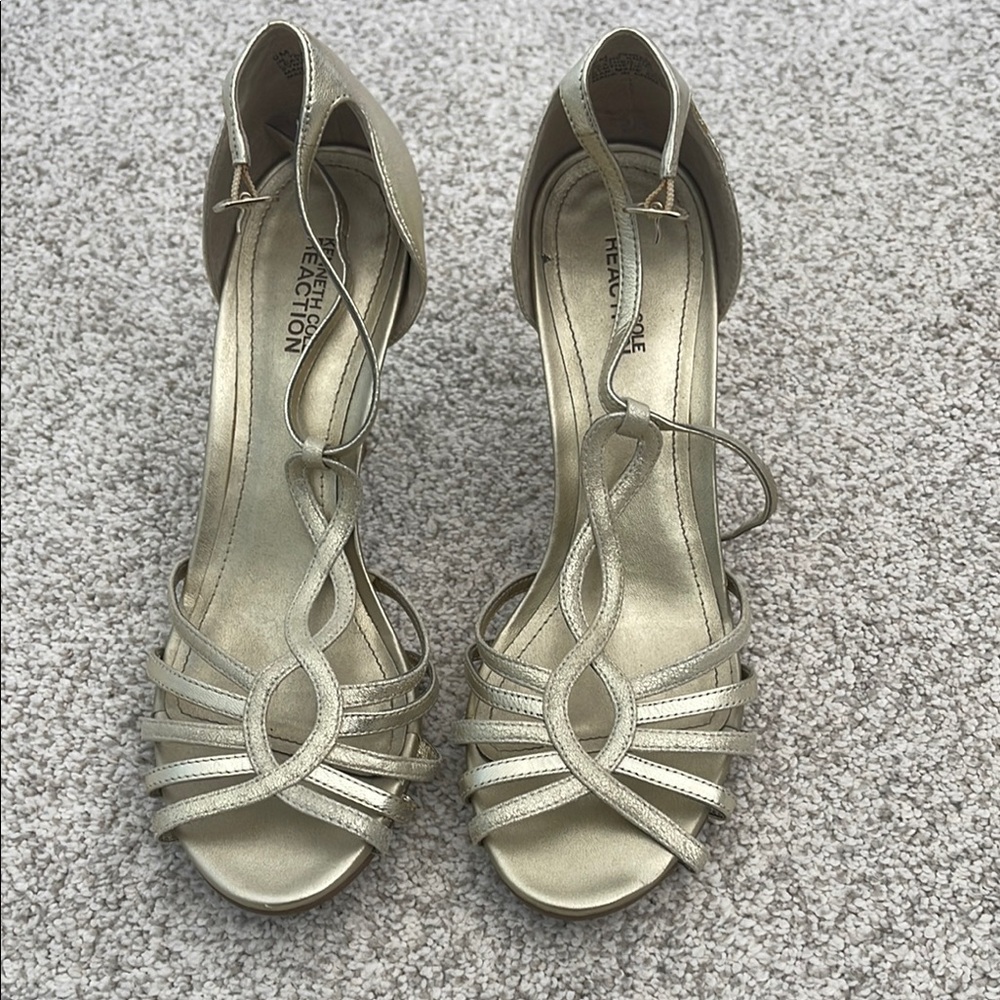 Kenneth Cole Women's Gold Strappy Heels